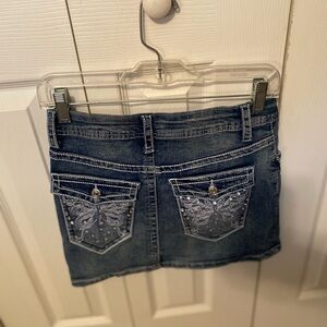 🧡LAST CHANCE🧡 
ROMWE Blue Denim Mini Skirt with Embellished Pockets